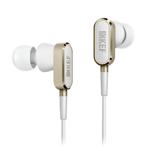 NEW SEALED** KEF M100 HI-FI IN-EAR HEADPHONES CHAMPAGNE GOLD RTL $150