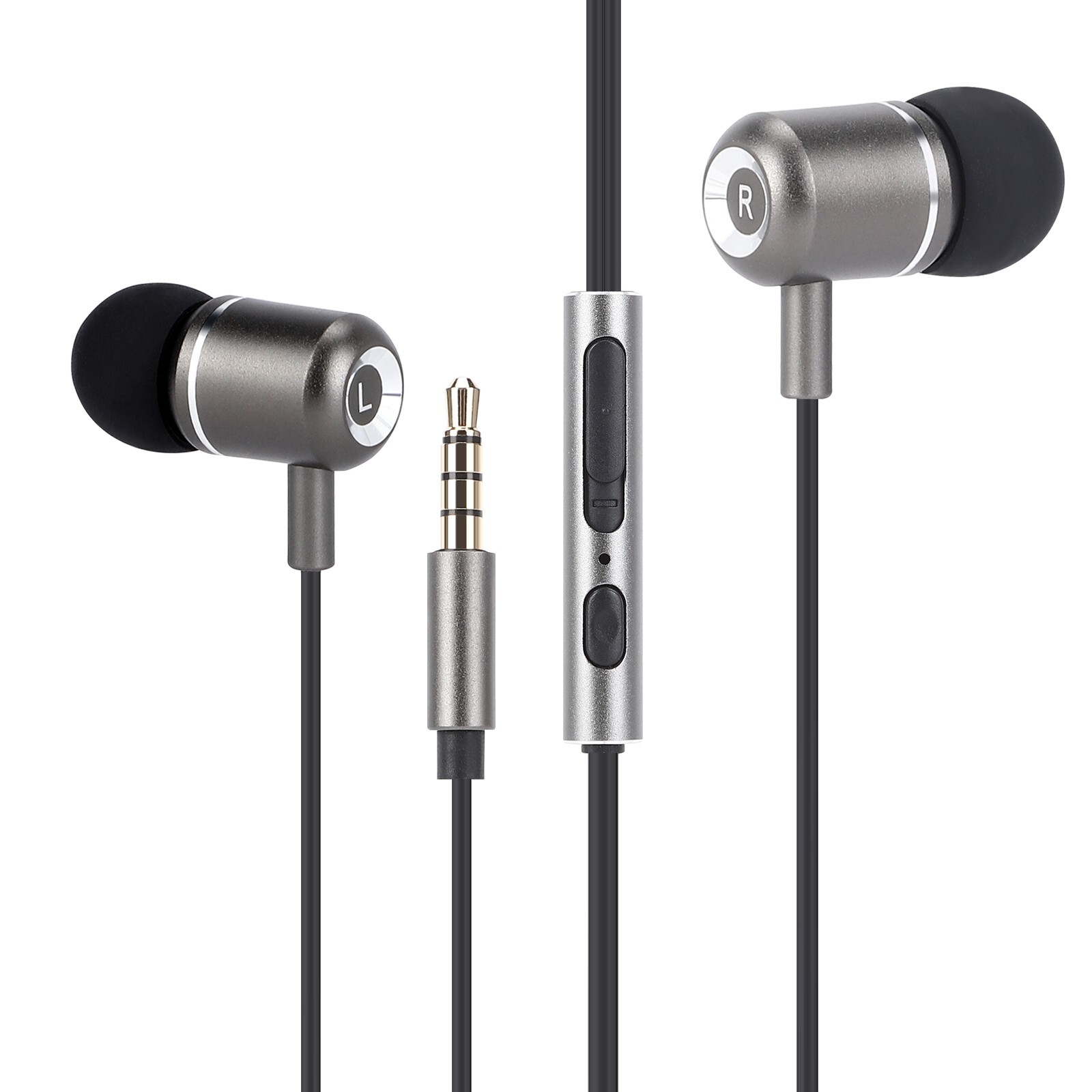 Earbuds Aux, USB-C-Lightning with leather case