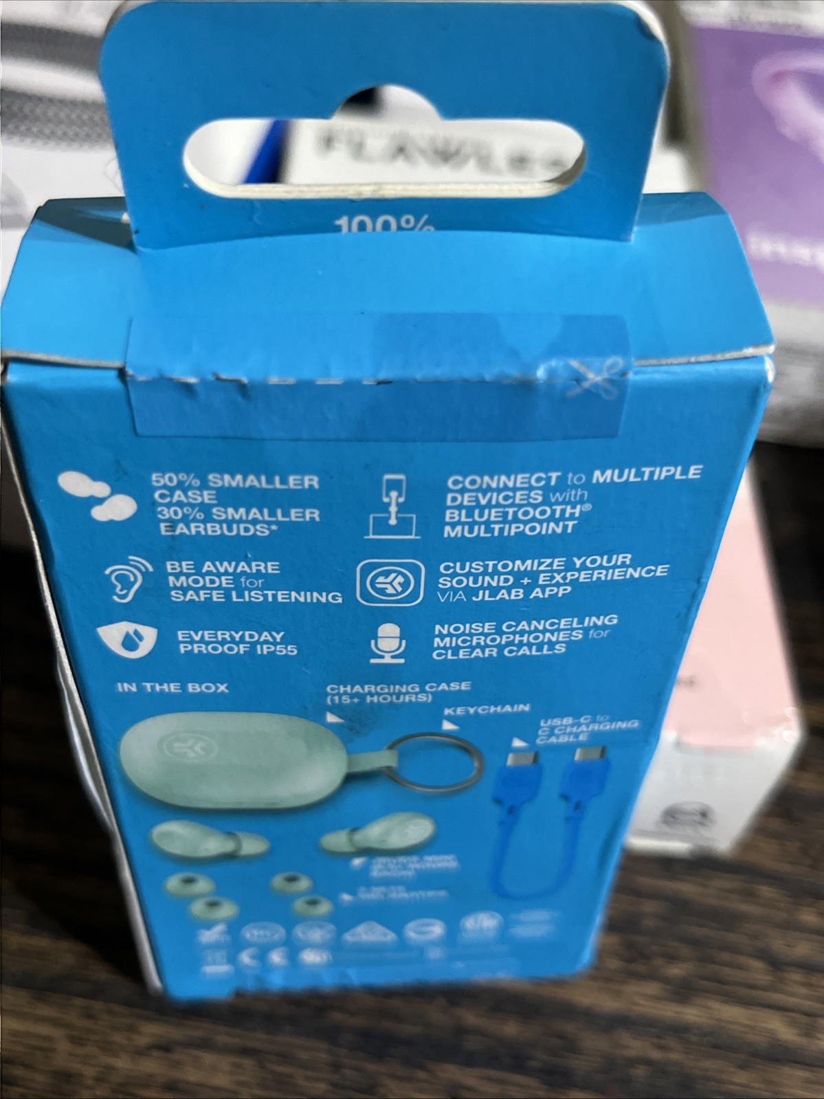 JLab Go Air Sport True Wireles Bluetooth Earbuds with Charging Case – Mint Color
