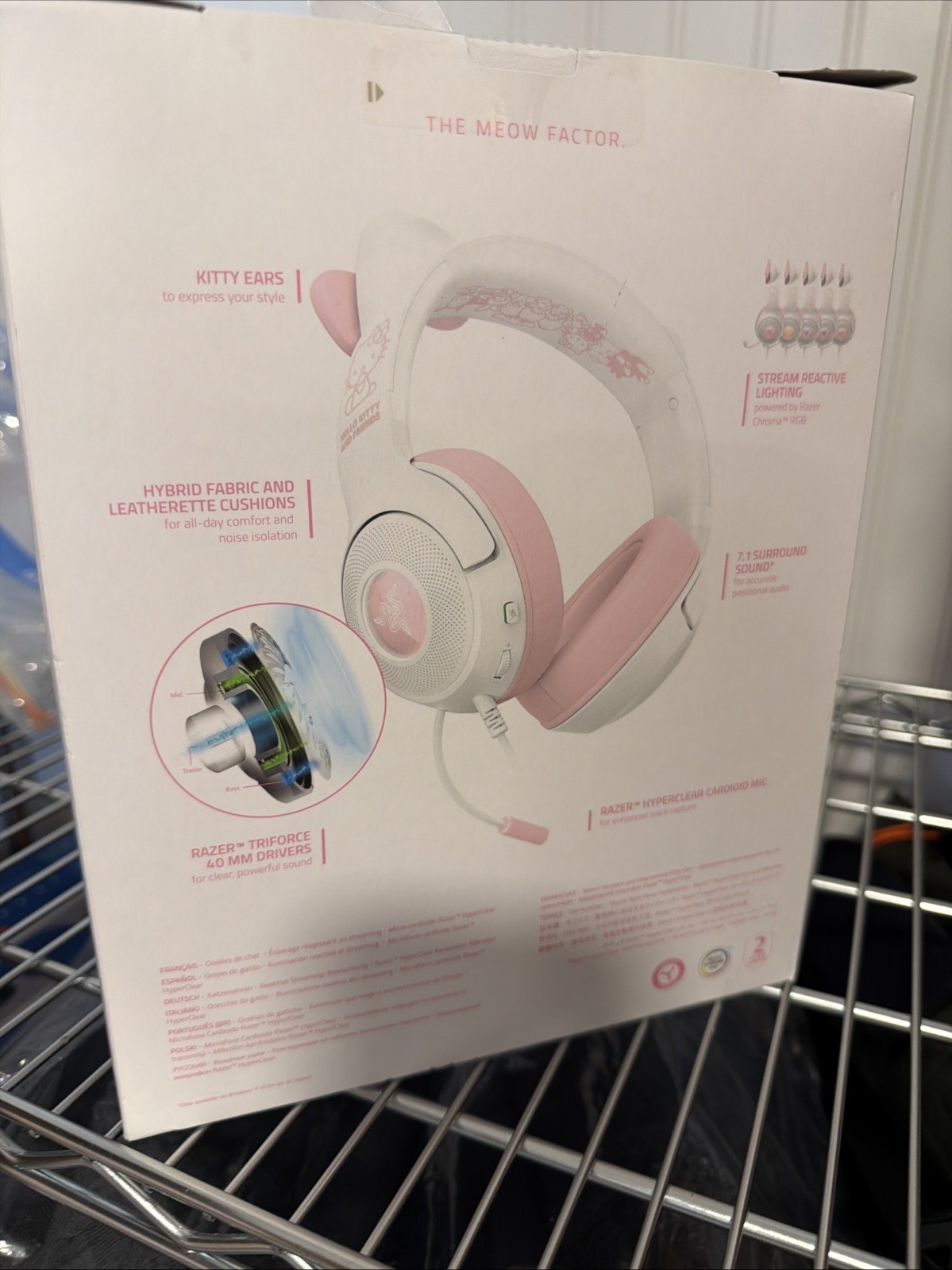 Razer Kraken Kitty V2 USB Headset with Kitty Ears Hello Kitty and Friends