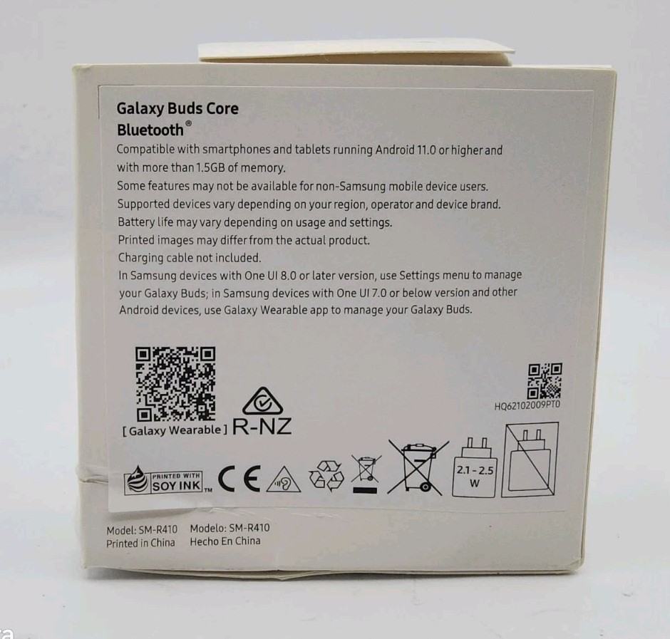 Samsung Galaxy Buds Core SM-R410 Black Wireless Earbuds
