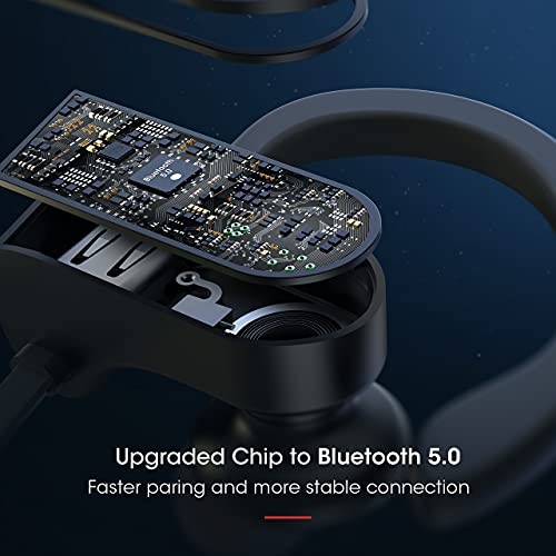 Redzoo Bluetooth Headphones V5.0 – Running Headphones w/16 Hrs Playtime – Black