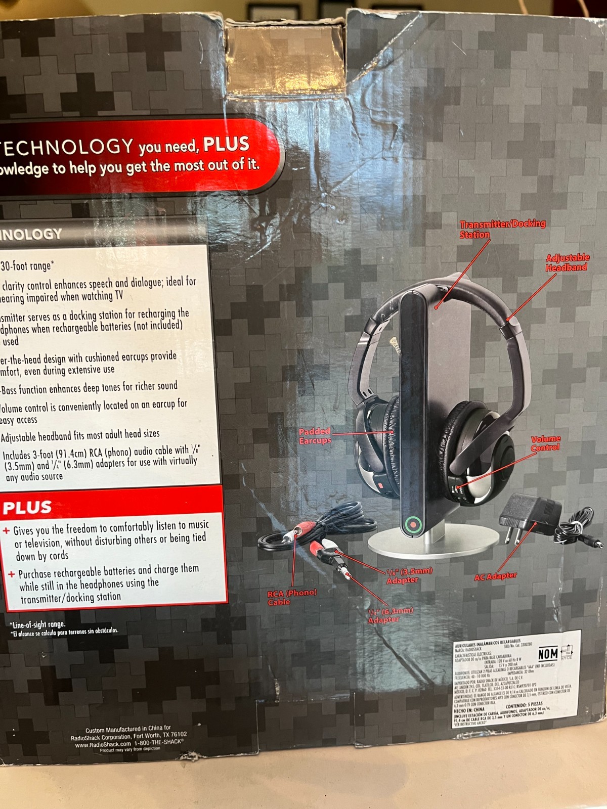 Vintage Radio Shack Wireless Headphone 3300280