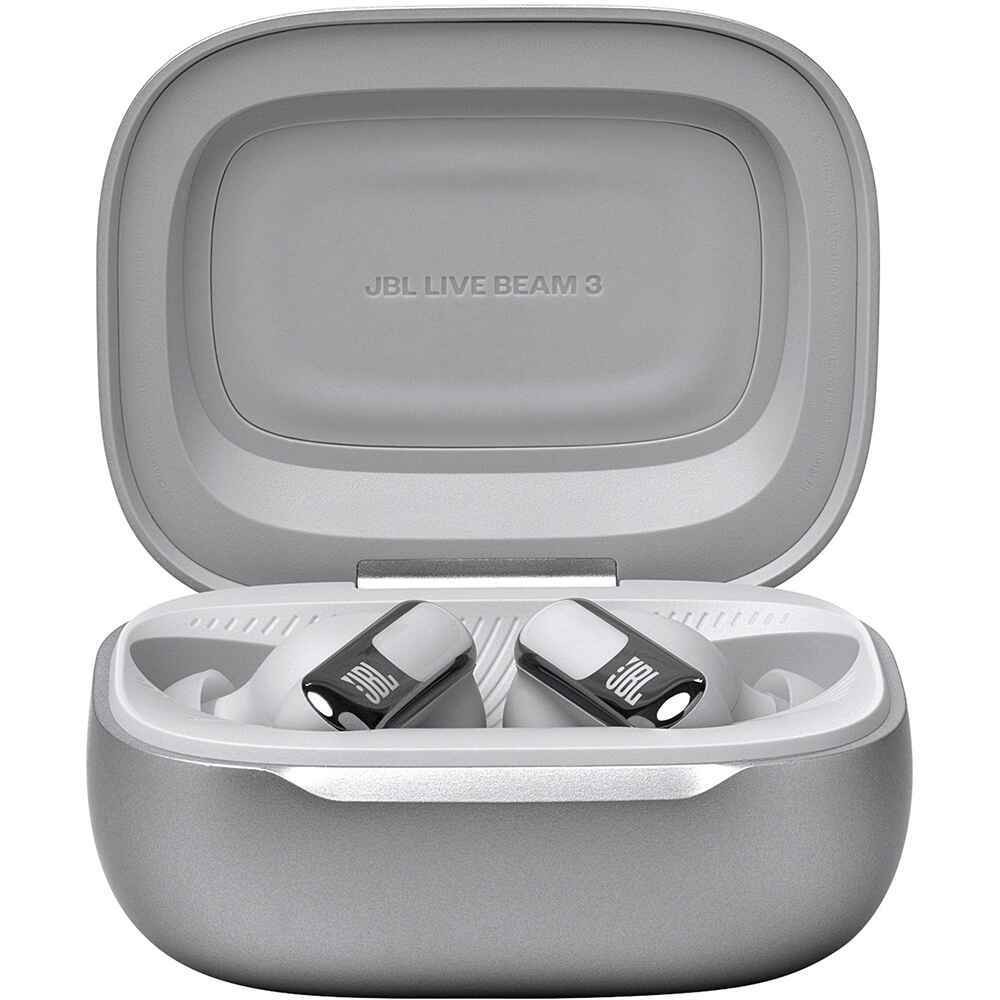 JBL JBLLIVEBEAM3SILAM Live Beam 3 TWS Earbuds – Silver