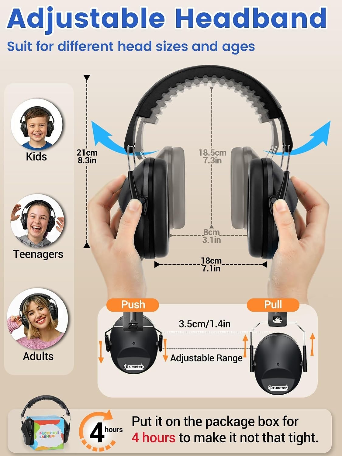 Adjustable Noise Cancelling Headphones for Kids – 27 dB Protection for Events