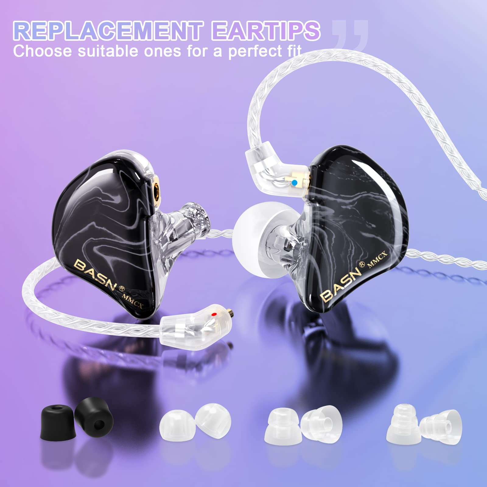 Basn Triple Driver In Ear Monitor Headphones For Musicians Noise Isolating