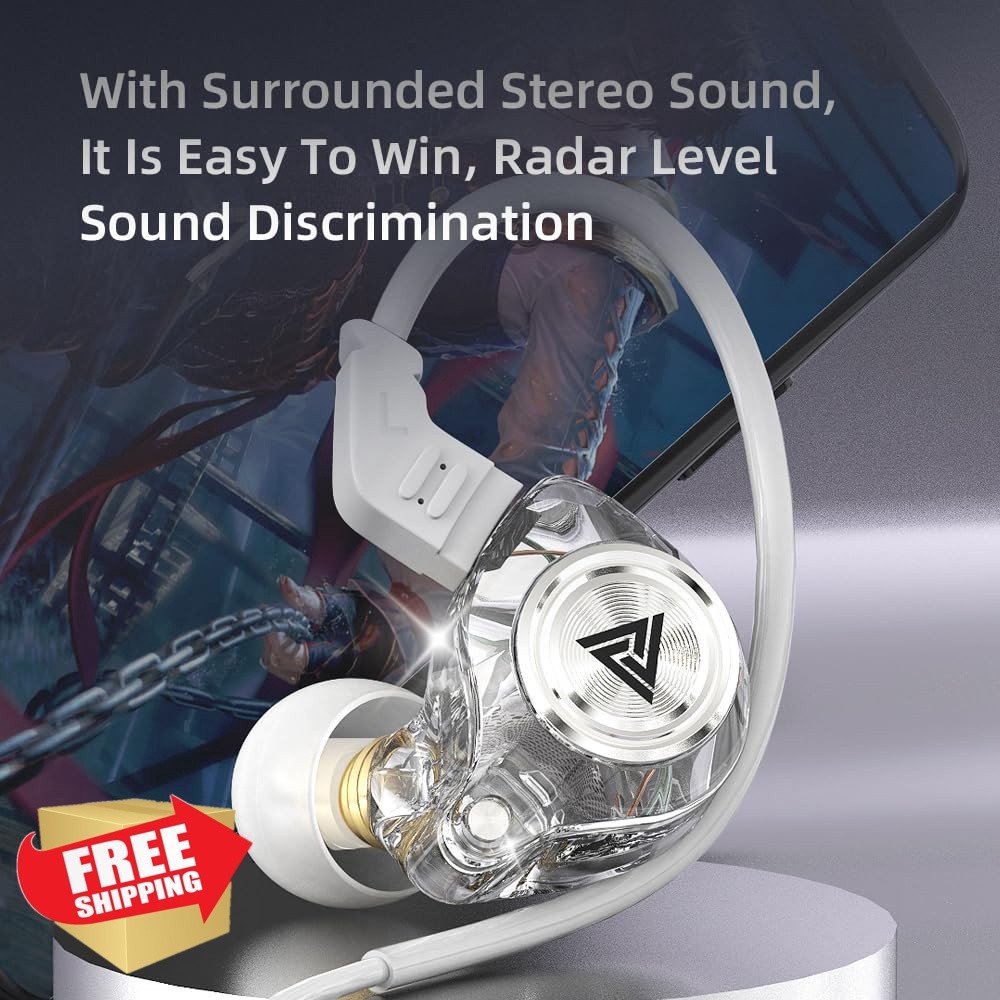 CNWUJASS AK3FILE Clear wired earbuds 3.5mm mic