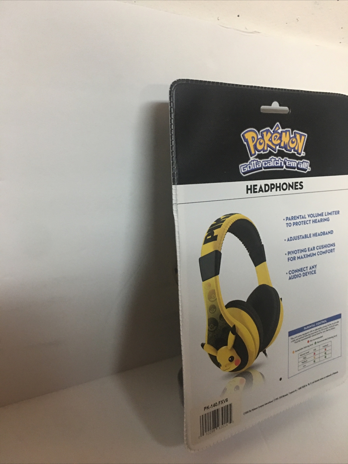 Pokémon Stereo Wired Headphones Built-in Volume Limiter + Parental Control! New!