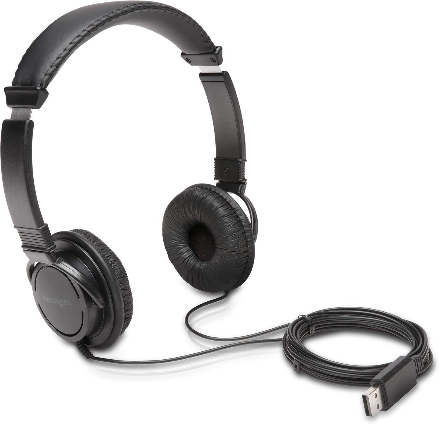 USB-A Hi-Fi Headphones, On-Ear Headset, 6ft Cord, for Kids, for Adults, for S…