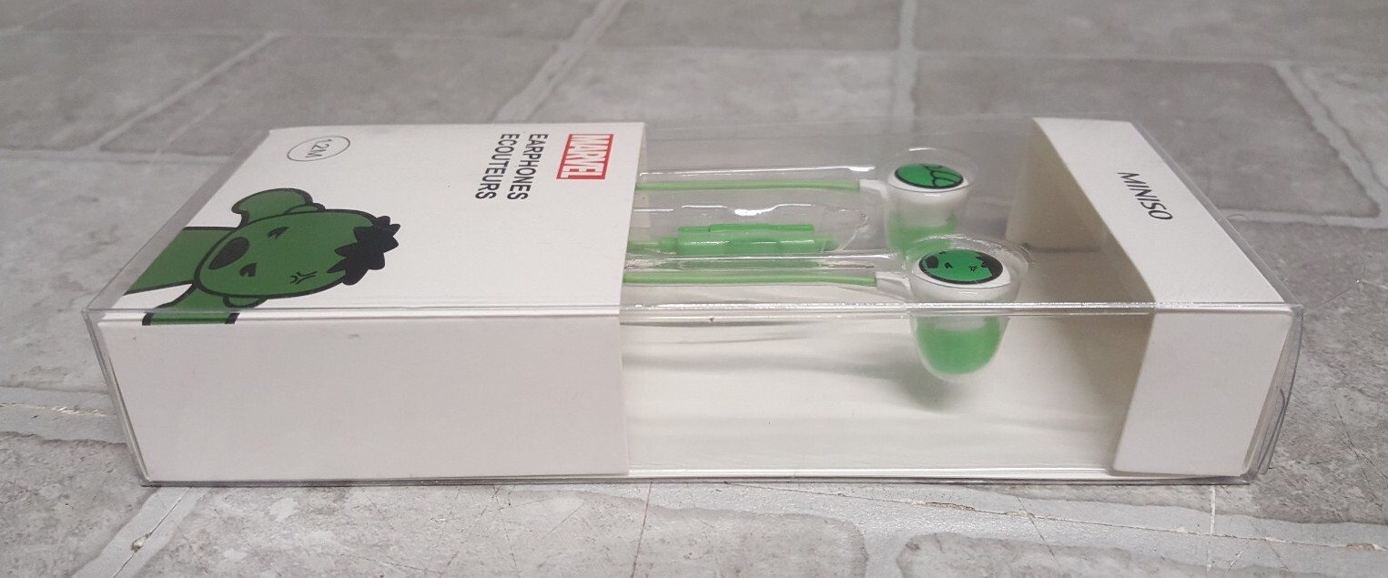 NEW Marvel Avengers Hulk Earphones 1.2M Miniso
