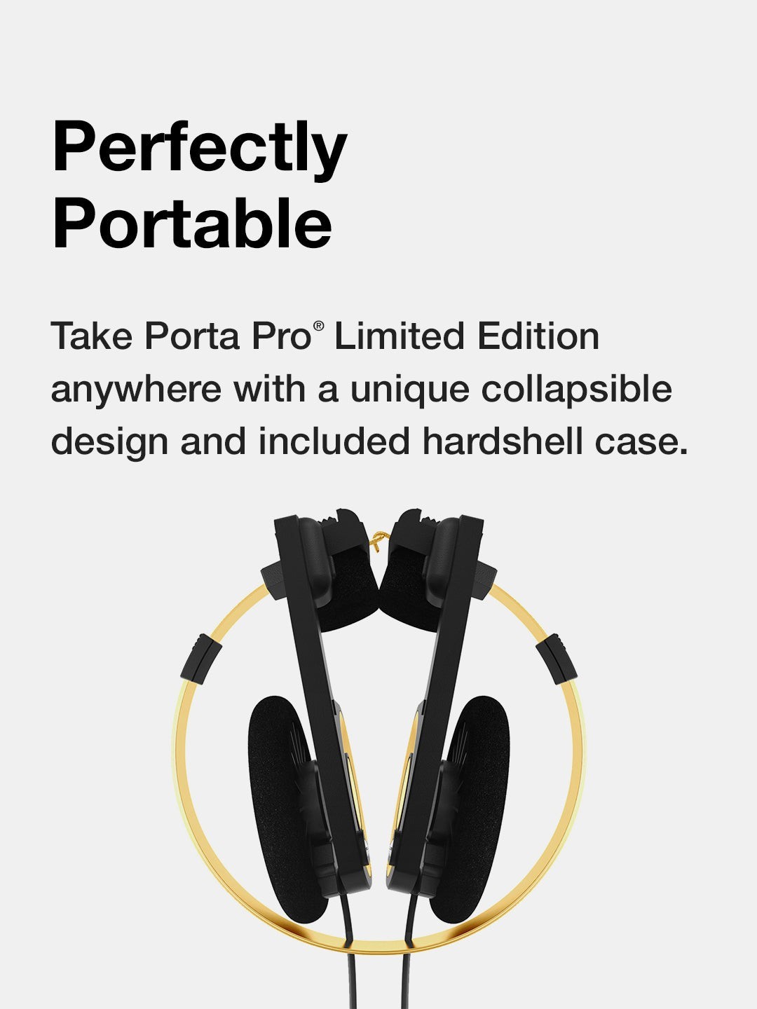 Koss Porta Pro Limited Edition Black Gold On-ear Headphones 3.5mm jack With case