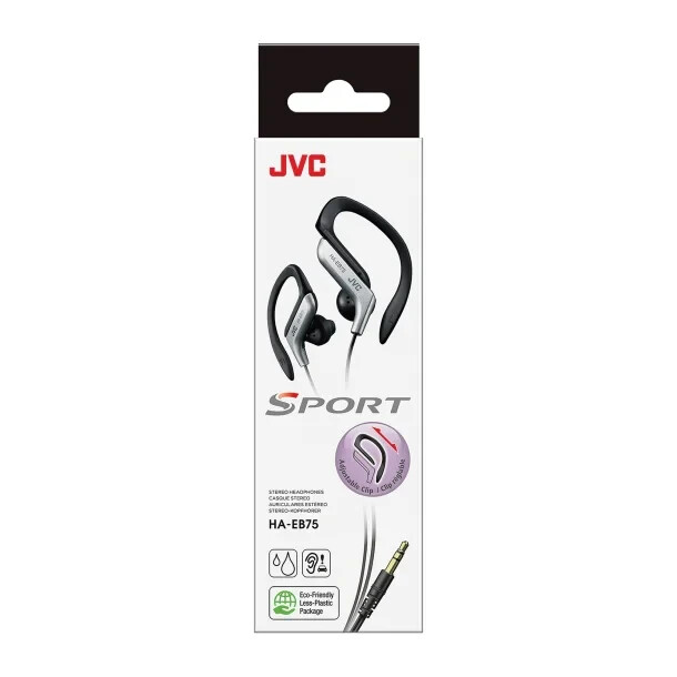 JVC Ear-Clip Earbuds (SILVER) Lightweight and Comfortable Ear Clip JVCHAEB75S