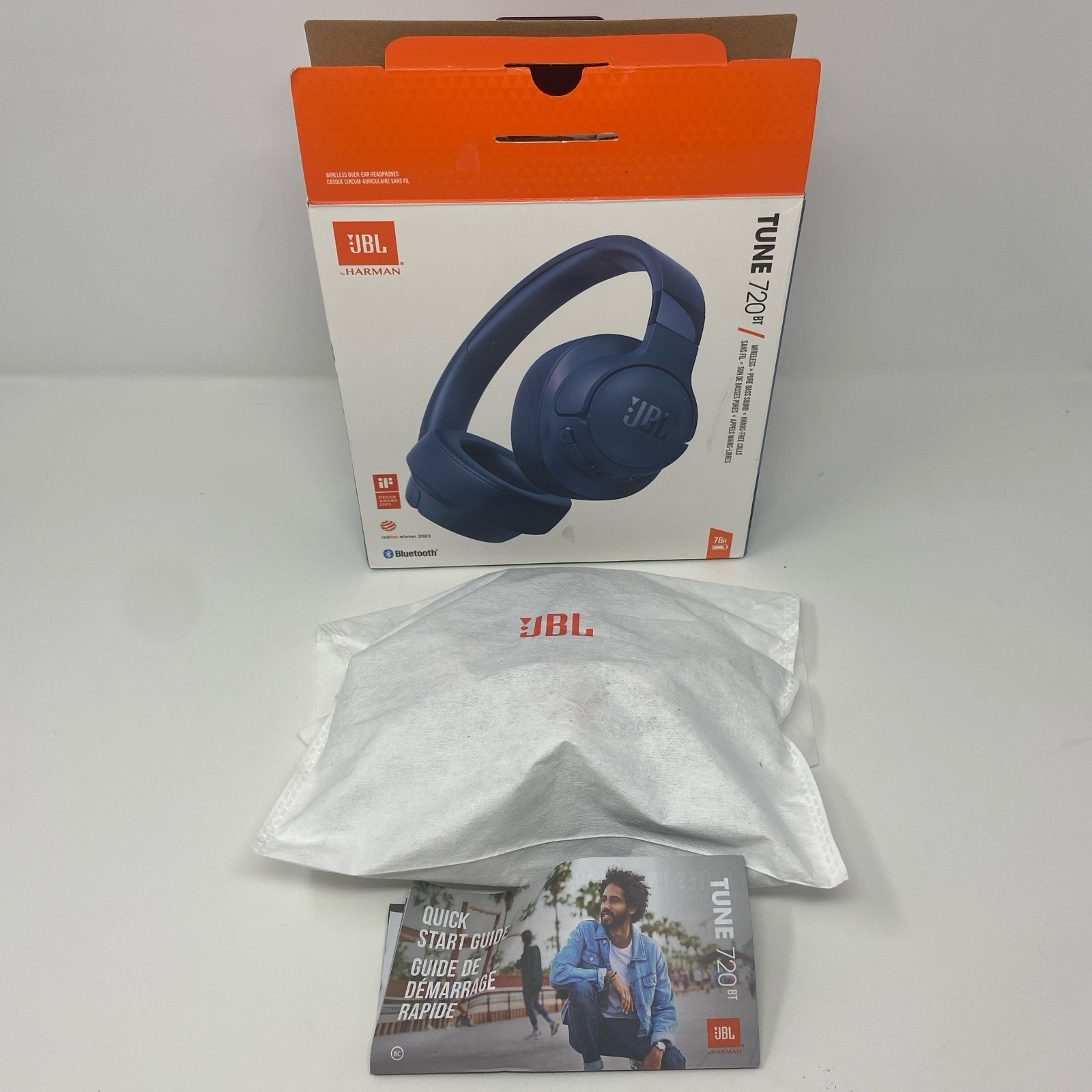 JBL Tune 720BT Wireless Over-Ear Bluetooth Headphones – Blue