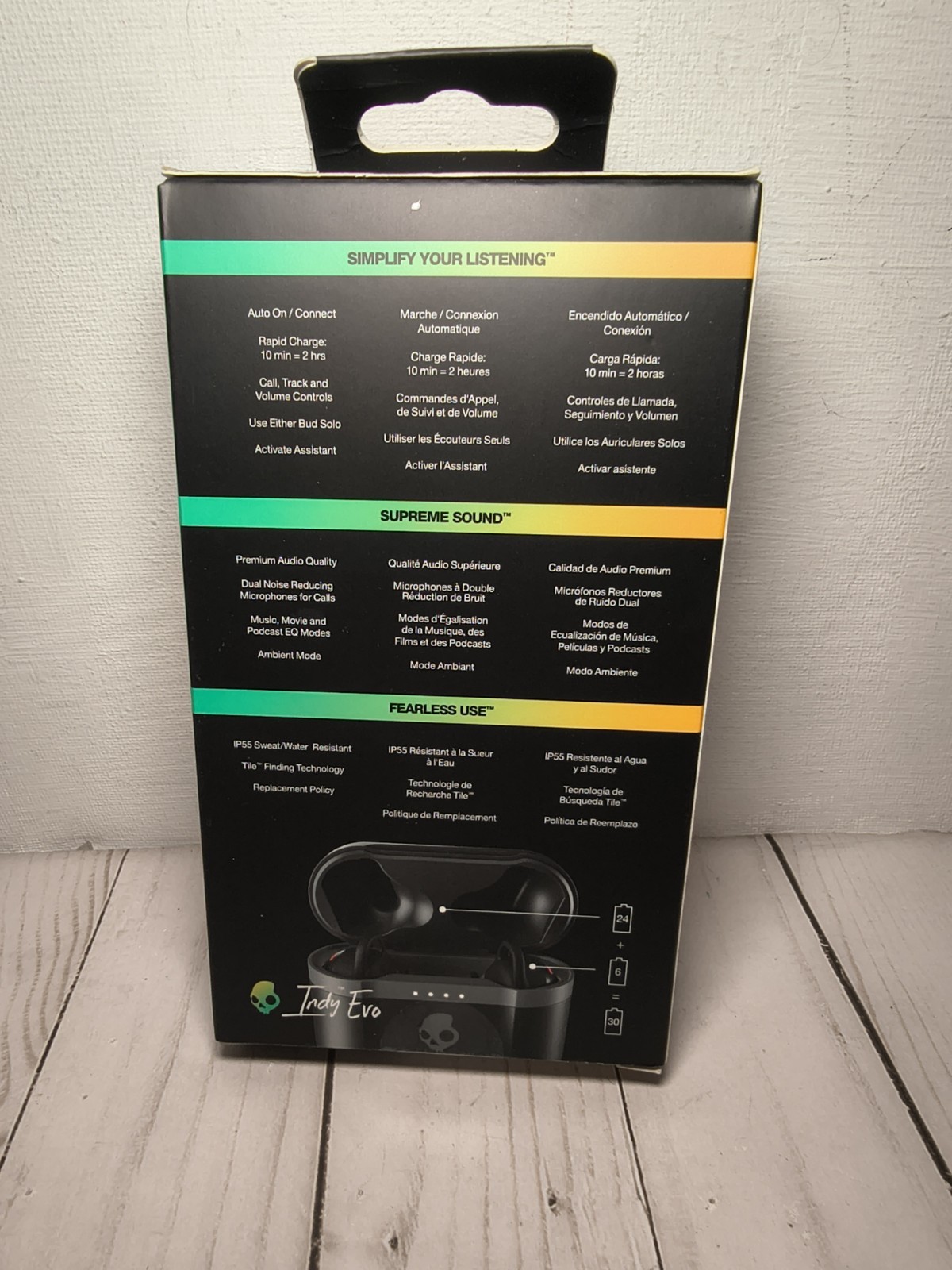 Skullcandy Indy Evo True Freedom Amplified True Wireless Ear Earbuds NIB