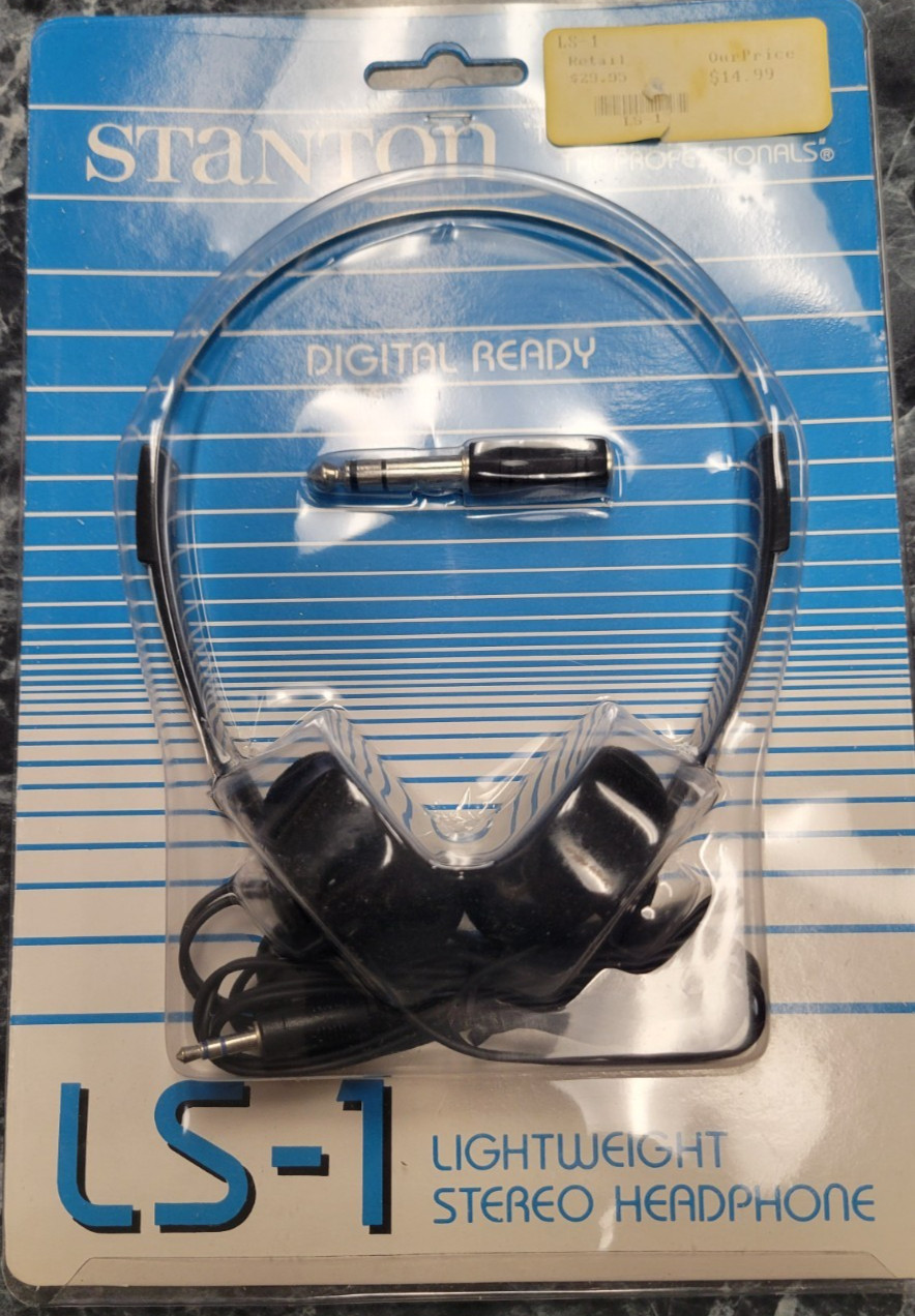 NEW! Stanton Retro Mini Over-Ear Headphone for Walkman Stereo Digital 1/8″ Plug