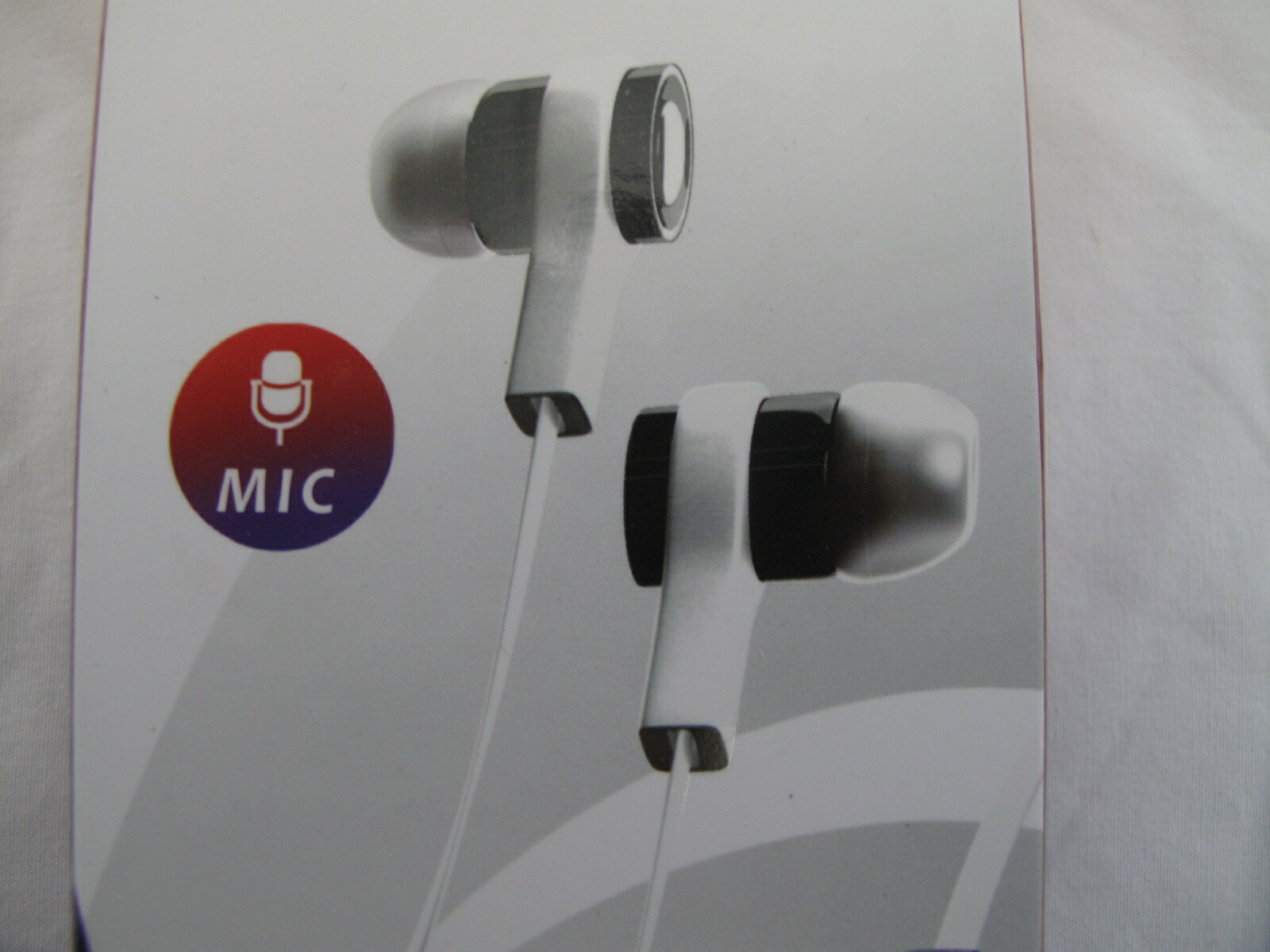 (1) NEW Xtreme Sound “Skinny Buds” Earbuds with Mic 3.5mm Tangle Free – WHITE