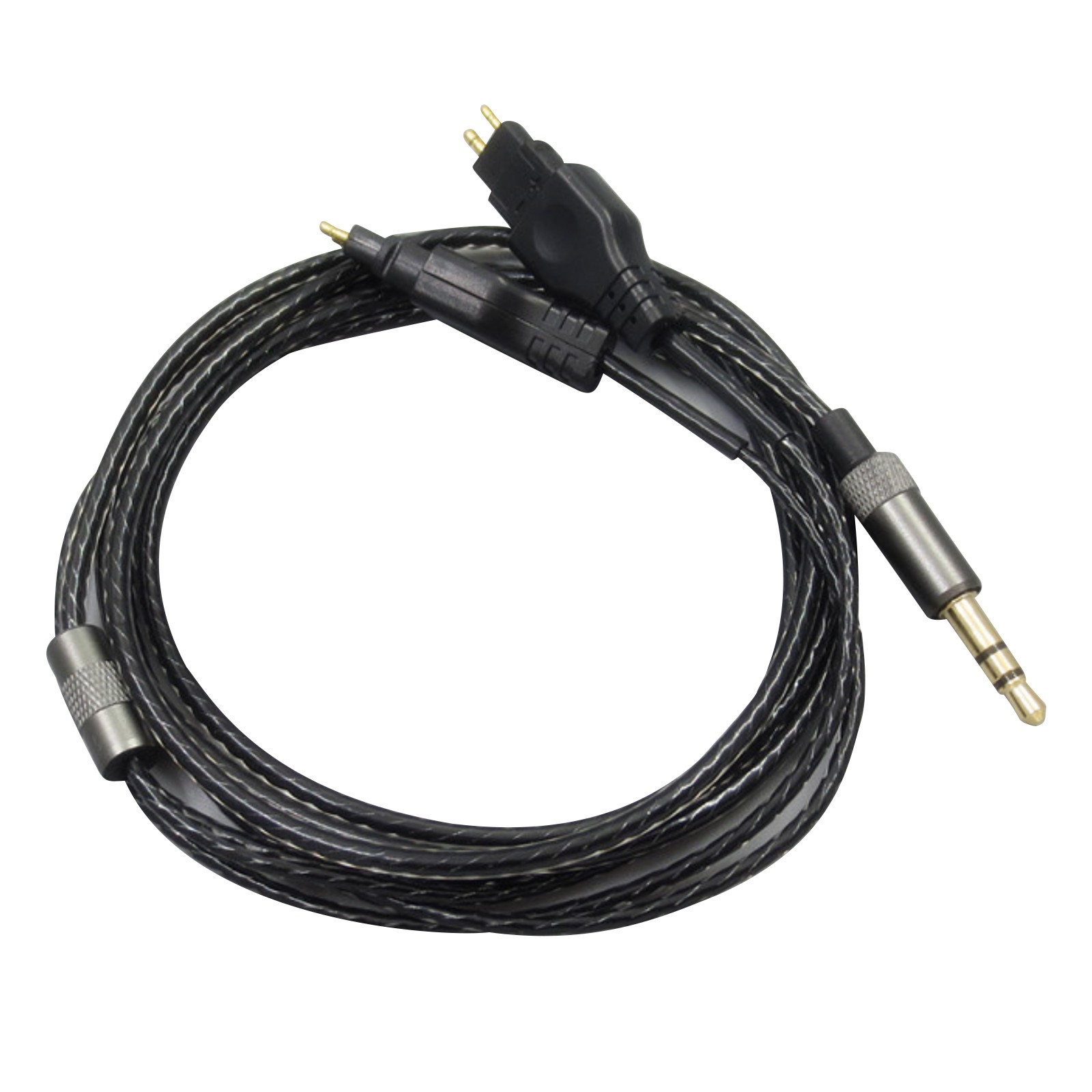 Black Repair Auto Earphone Cable For Sennheiser HD414 HD430 HD650 HD600 HD580 C