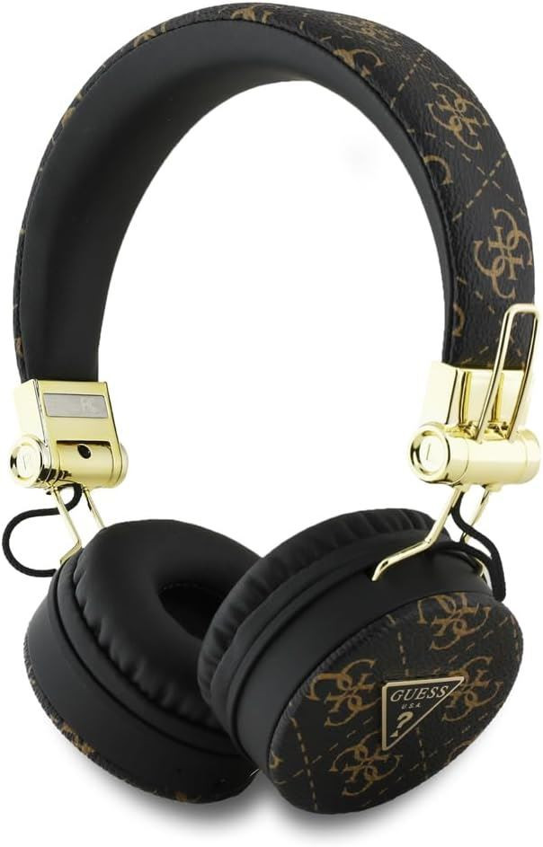 Guess 4G Triangle Round Shape ENC Bluetooth On Ear Headphones Black