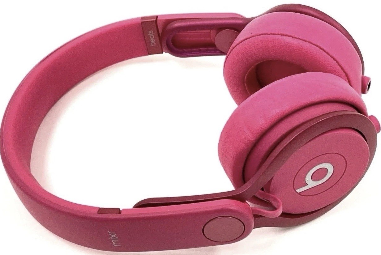 Beats Mixr Dj Professional Wired Headphones Candy Pink Reflective Logo Version