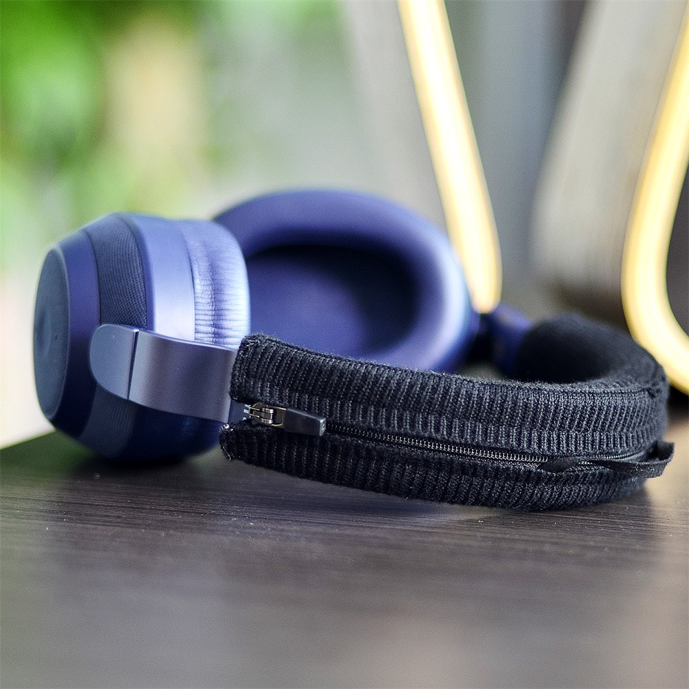 Headphone Headband Cover Knitted Zipper Cushion Protective Pad Head Headstock