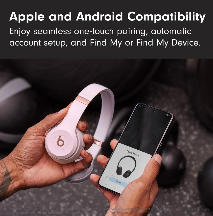 New Beats Solo 4 Wireless Bluetooth On Ear Headphones – Cloud Pink