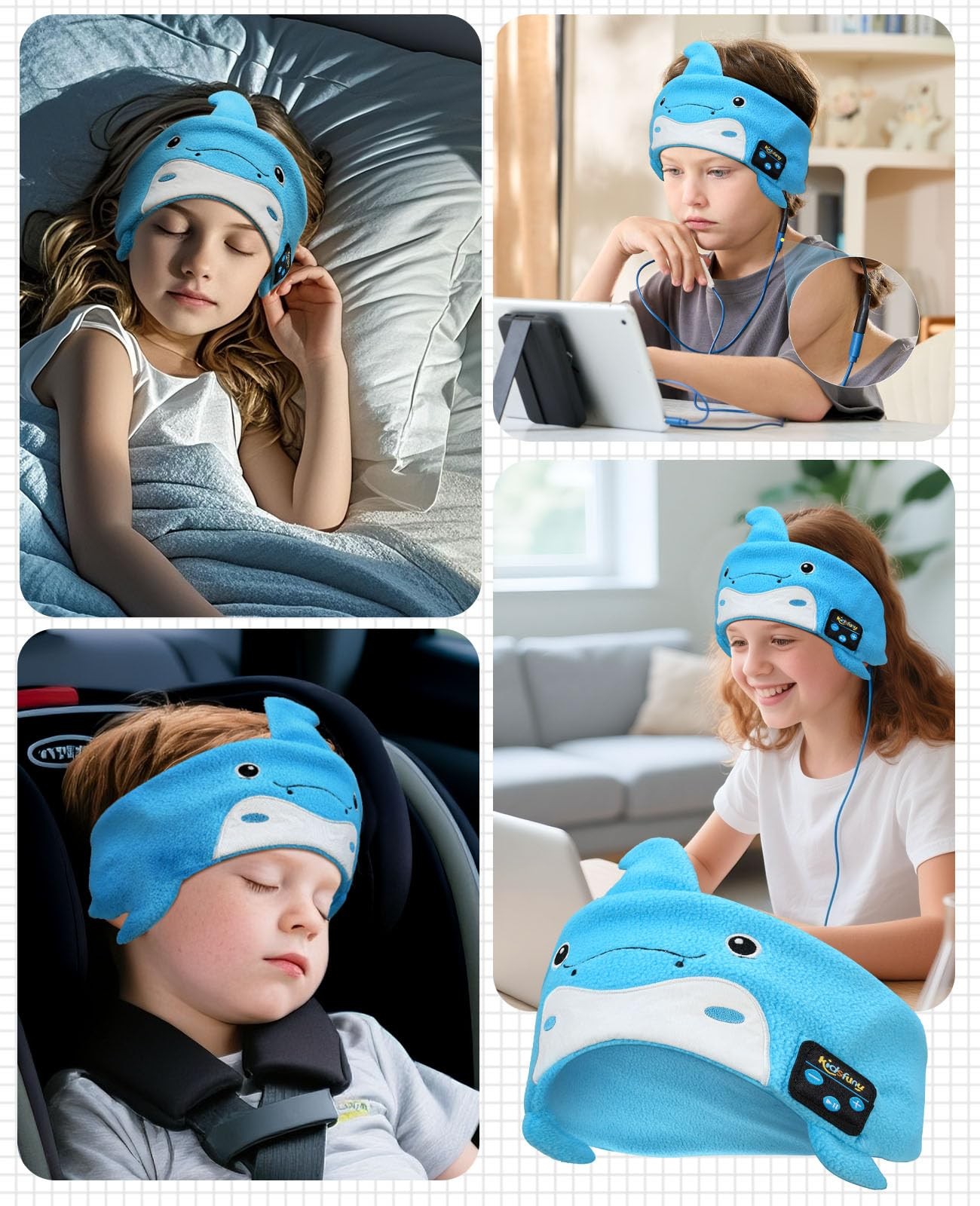 Kids Headphones Headband Bluetooth-Toddler Wireless & Wired Headphones Headba…