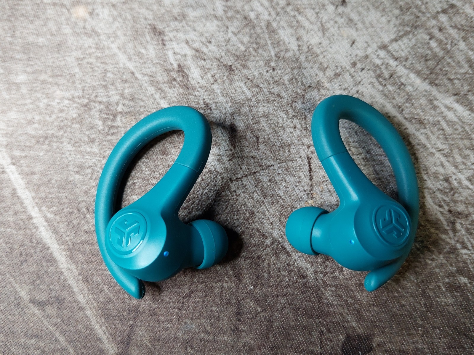 JLab Go Air Sport Wireless Earbuds Teal Bluetooth Secure Fit Ear Hook Workout