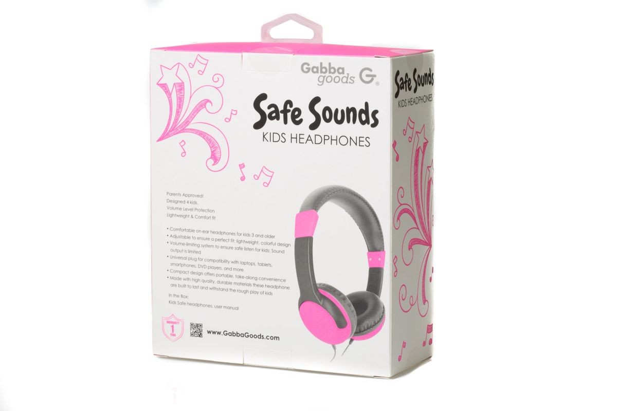 Gabba Goods Child’s Casual Listening Over-Ear Headphone, Pink