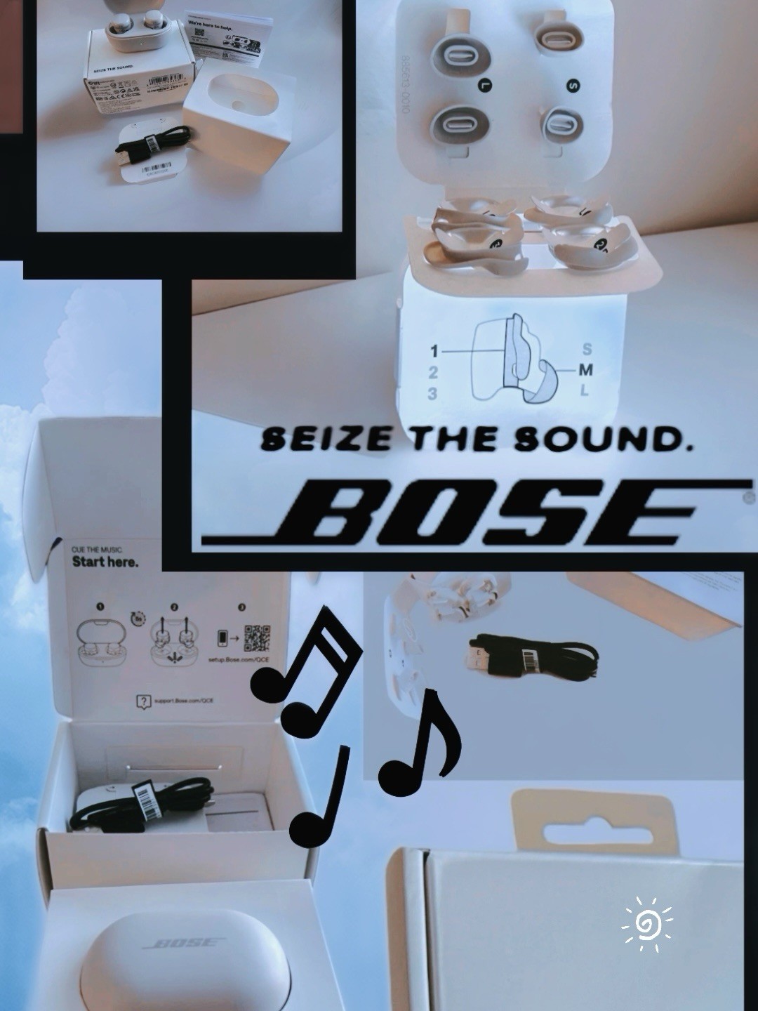 Bose Quiet Comfort Ultra Noise Canceling InEar Buds w/case-White Smoke〰️Open Box