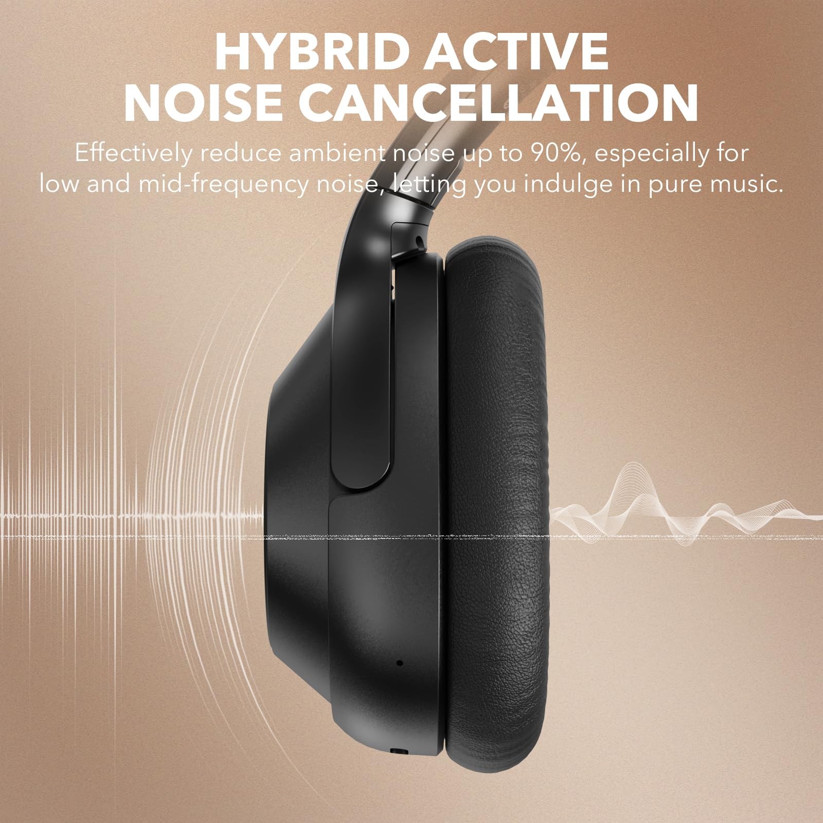 Active Noise Cancelling Headphones for Airplane Travel, LDAC Hi-Res Audio, Wi…