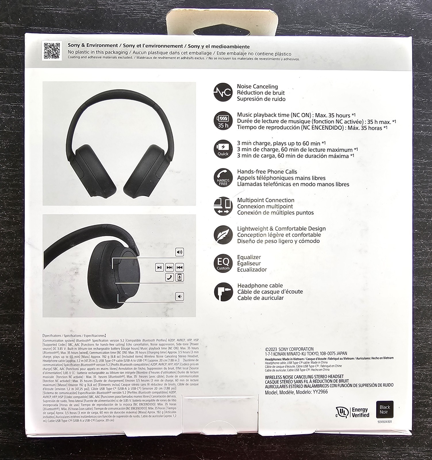 Sony WH-CH720N Noise Canceling Wireless Headphones, Mic, Alexa Built-in, Black