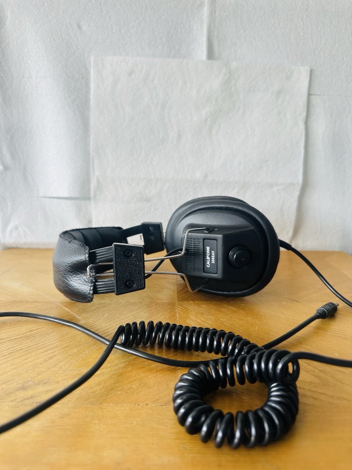 Califone 3064AV Black Over-Ear Wired Headphones, 3.5mm Jack, Coiled Cable