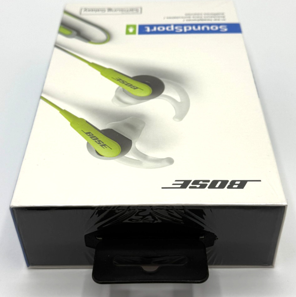 BOSE SoundSport in-ear headphones Wired Samsung Galaxy Controls Green / Grey NEW