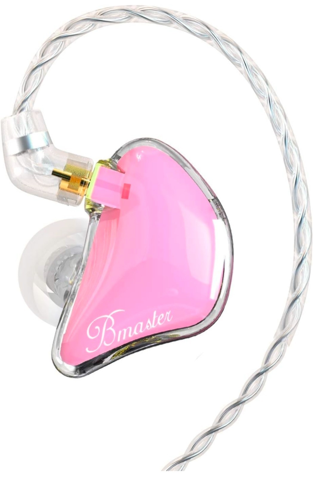 In Ear Monitor Headphones Triple Driver Earphones MMCX Cable BASN Pink Bmaster