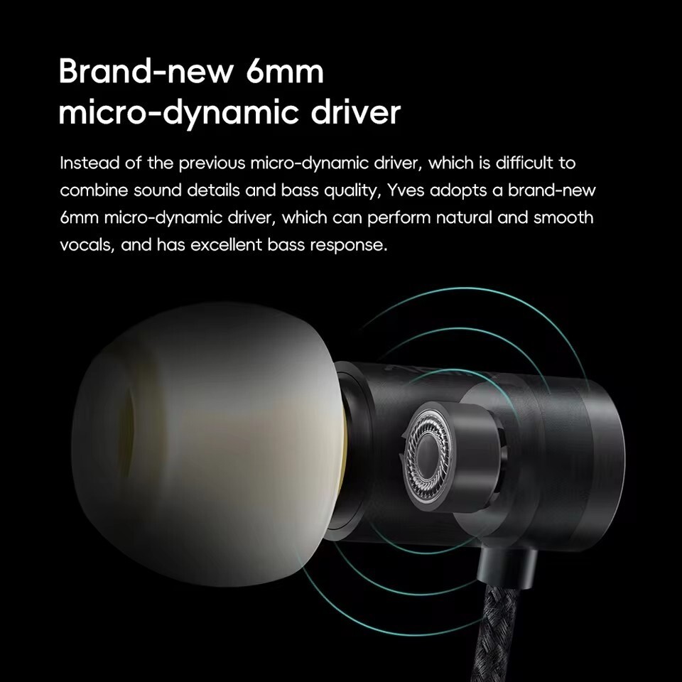 HiBy Yves 6mm Micro-dynamic Ti-plated HiFi Earphones High-magnetic Driver