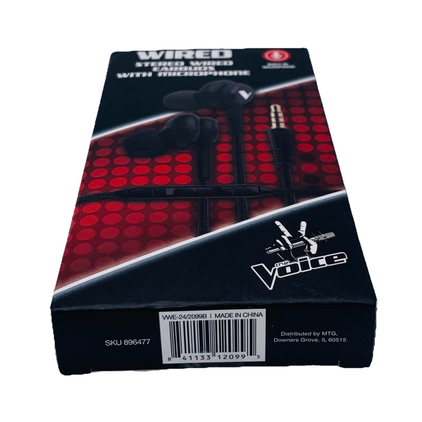 The Voice: Stereo Wired Earbuds with Microphone Black 3.5mm Headphones – Sealed