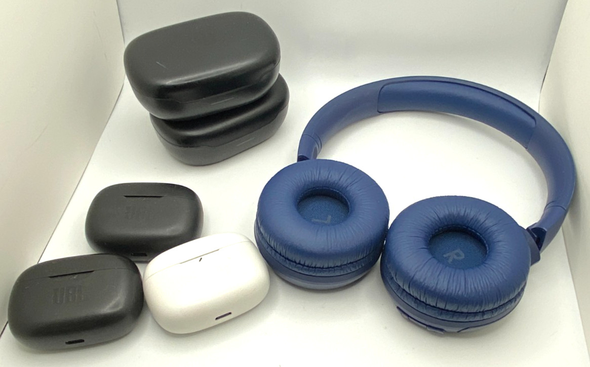 Lot of 6 JBL Bluetooth Wireless Earbuds & Headphone *see description* (C-4)