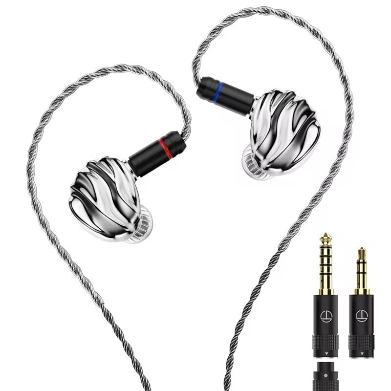TRN SHELL Four-Unit Dynamic Driver Planar Hybrid IEM Earphones with Cable