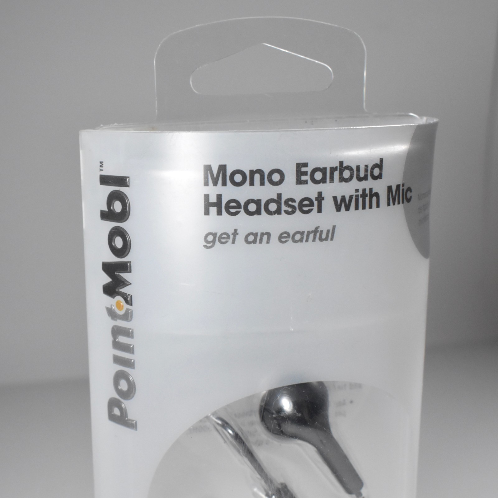 PointMobl Mono Earbud Headset With Mic Universal 2.5mm jack 3/32” Factory Sealed