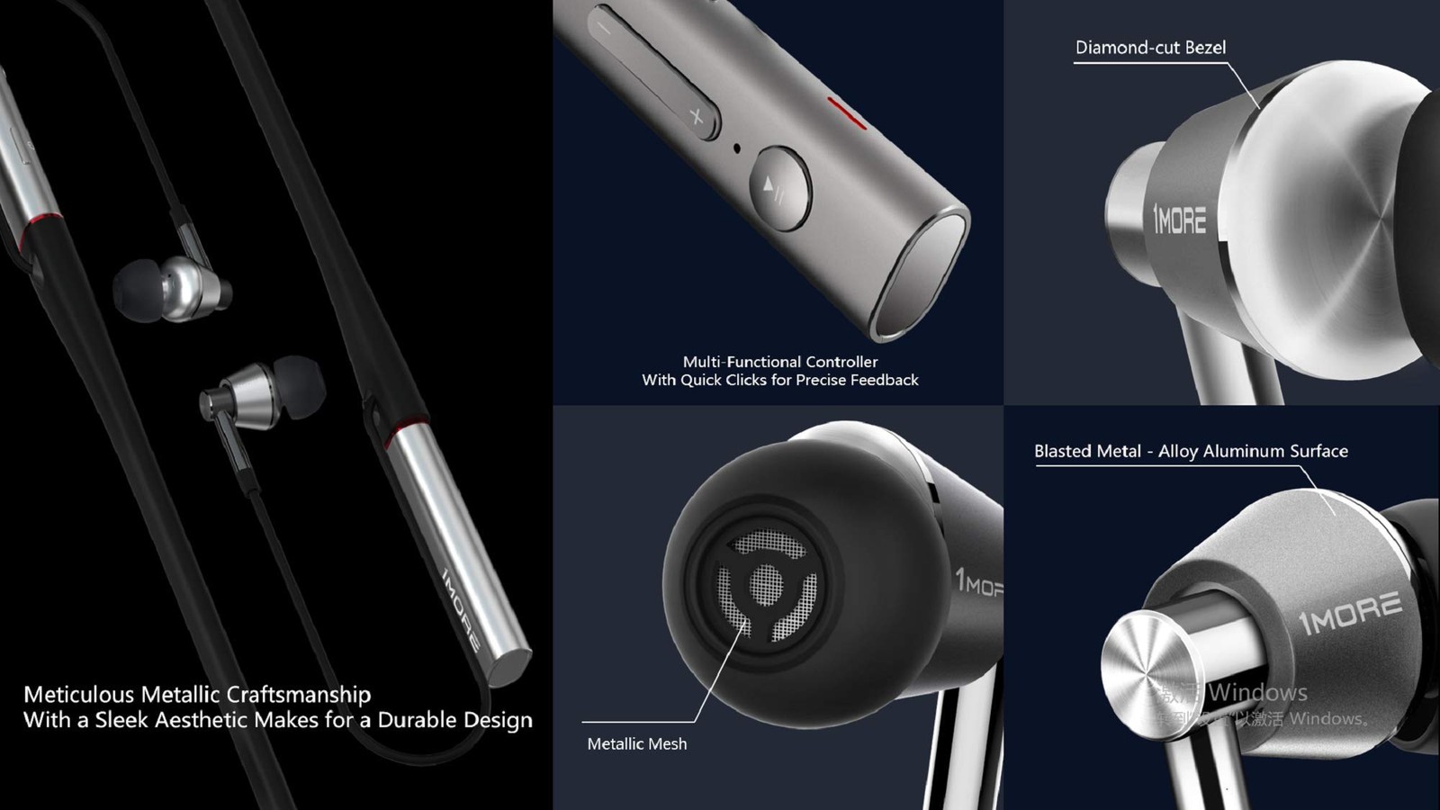 1MORE Wireless Earbuds Triple Driver Bluetooth Neckband Earphones with Hi-Res…