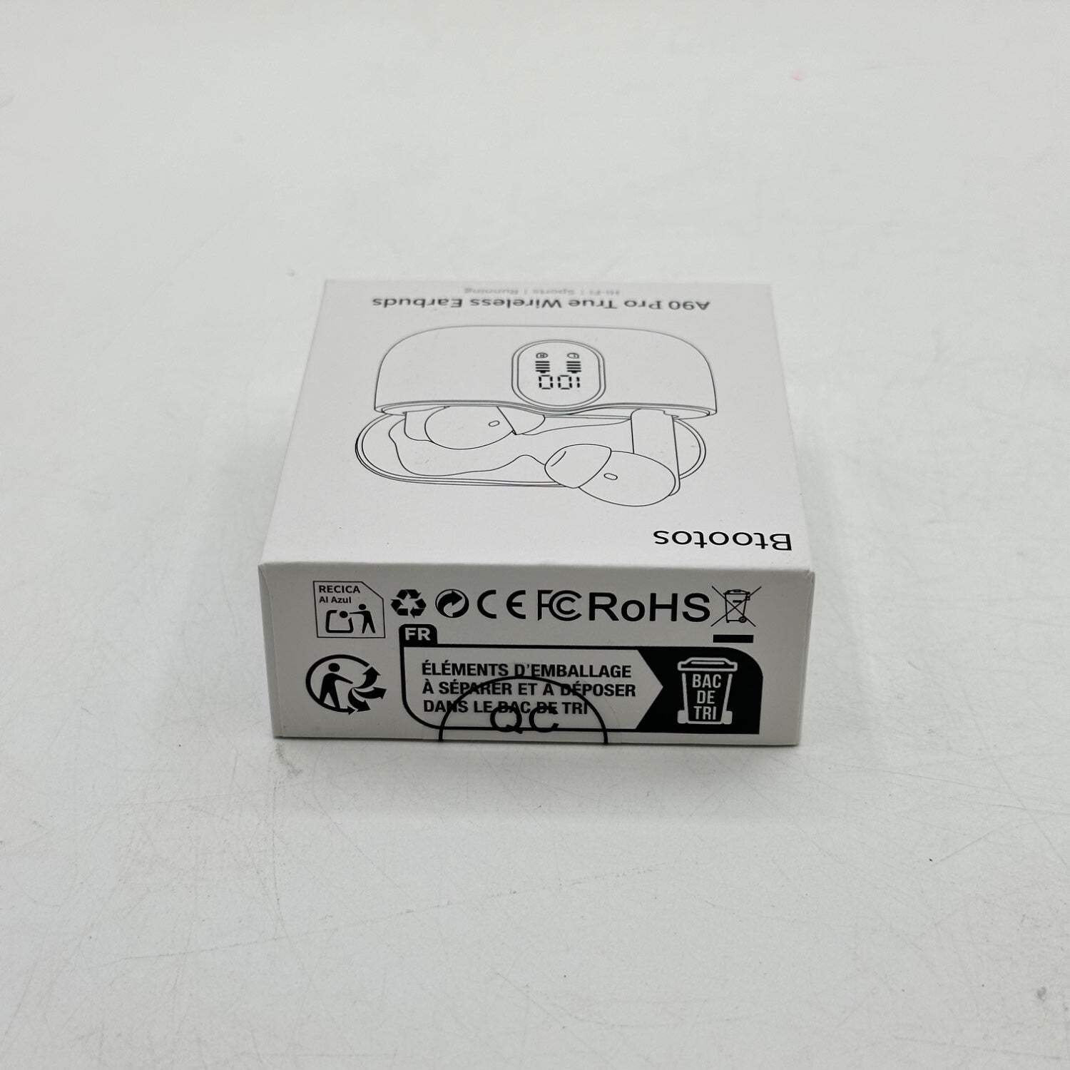 New Btootos A90 Pro Wireless In-Ear Bluetooth Headphones White