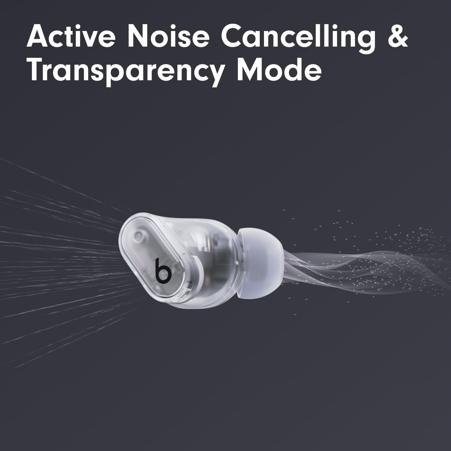 Beats Studio Buds Plus + Wireless Noise Cancelling Earbuds, A2872, Transparent