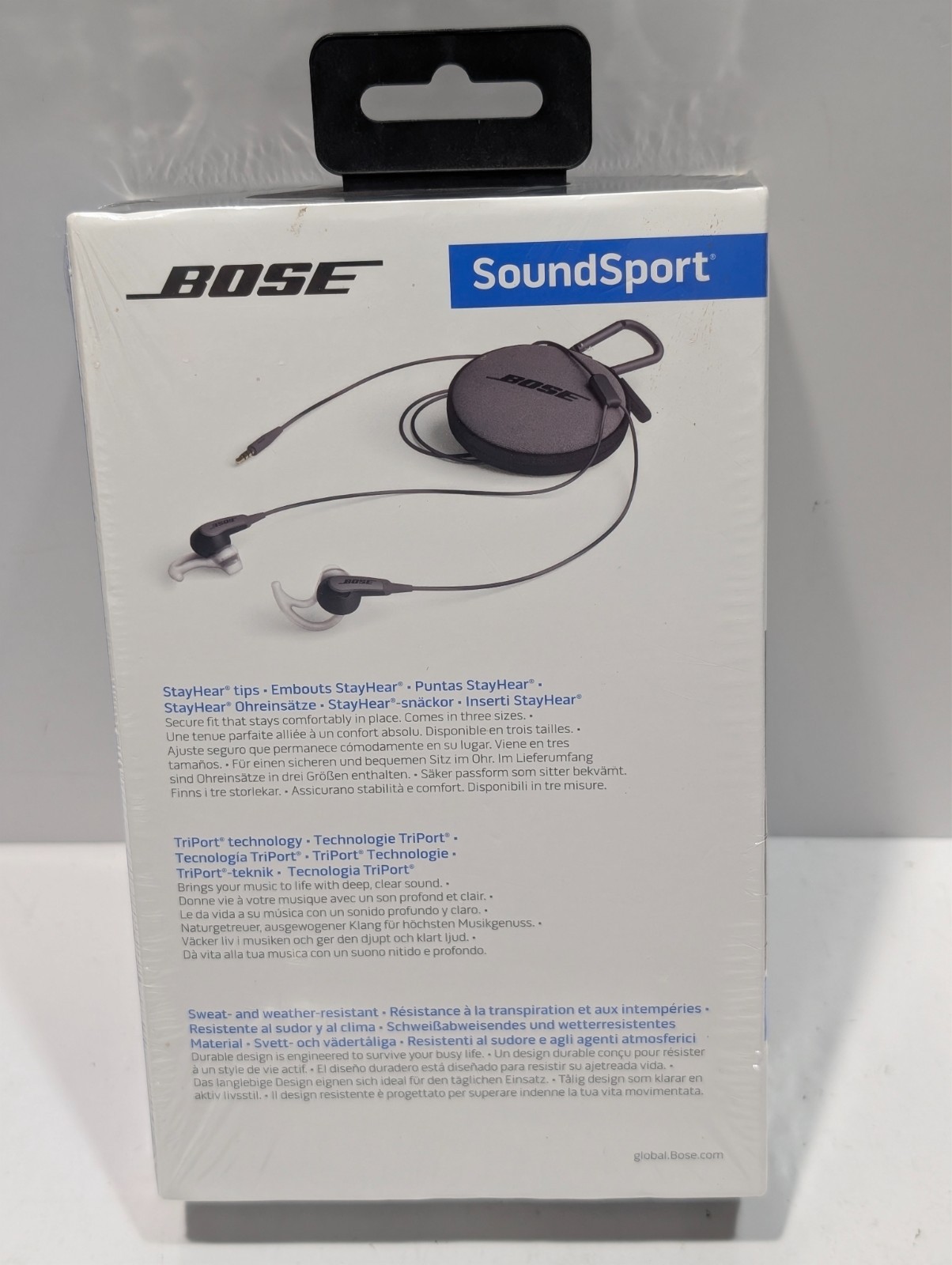NEW Bose SoundSport In-Ear IE Wired Headphones Charcoal Black