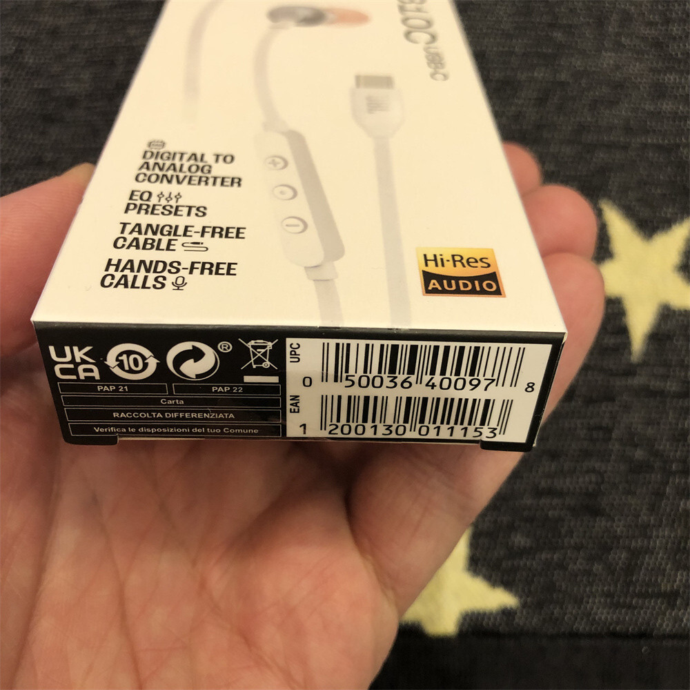 Genuine JBL Tune 310C USB-C In-Ear Wired Headphones T310C Type-C w/Remote & MIC