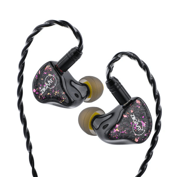 ZiiGaat x Fresh Reviews Arete 1DD+4BA Hybrid IEM In-Ear Monitors Earphones Black