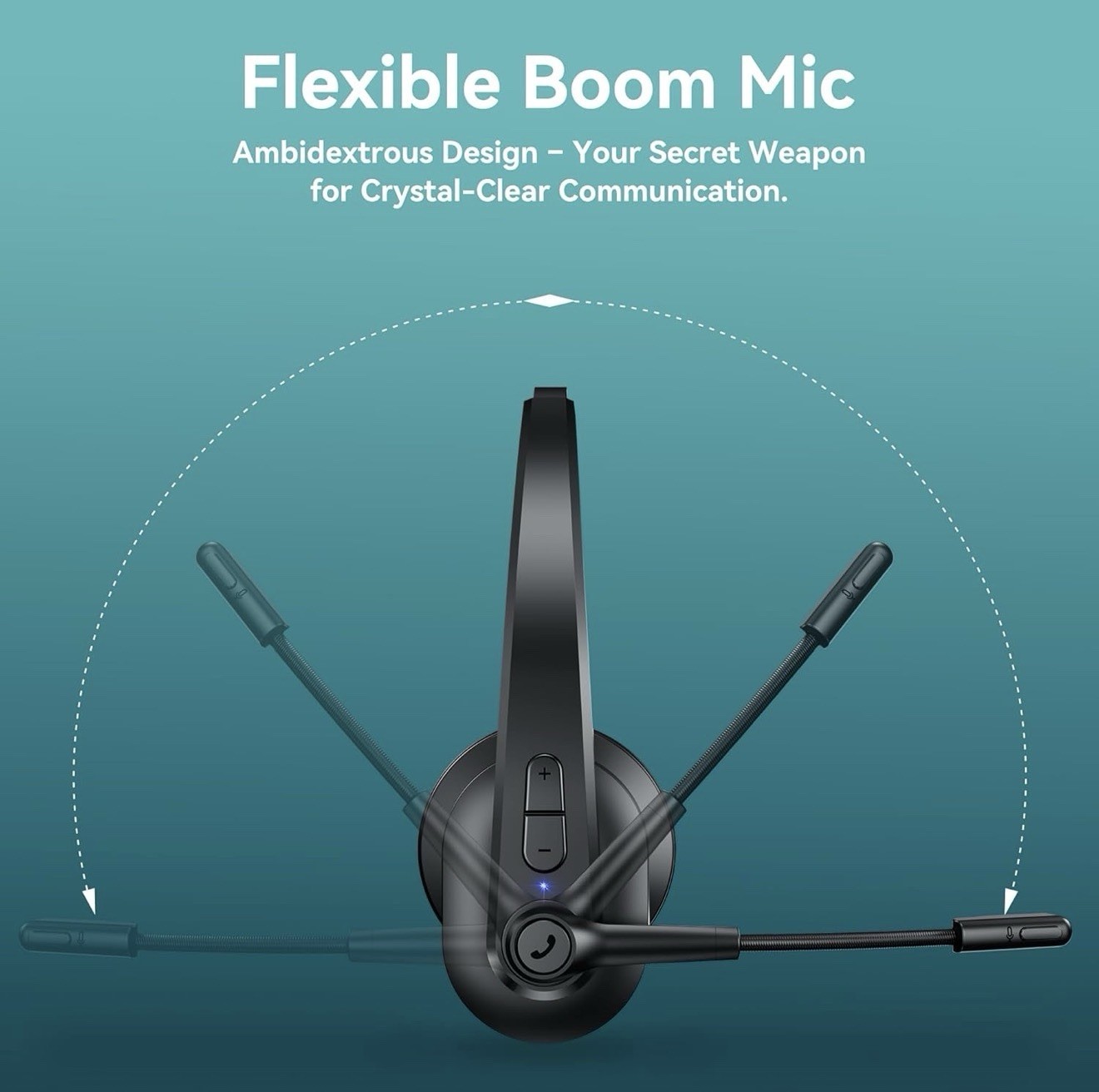 Sarevile Wireless Mono Headset w/ Charging Cable & USB Adapter – Open Box