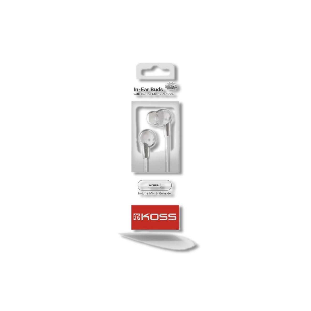 Koss On-Ear White Headphones KEB6IW