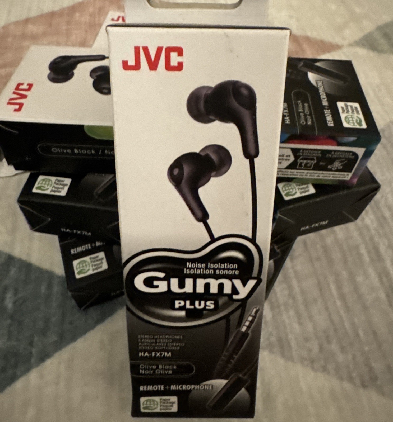 JVC Gumy + USB C Adapter in Ear Earbud Headphones Tested w/ios & Android NWTs