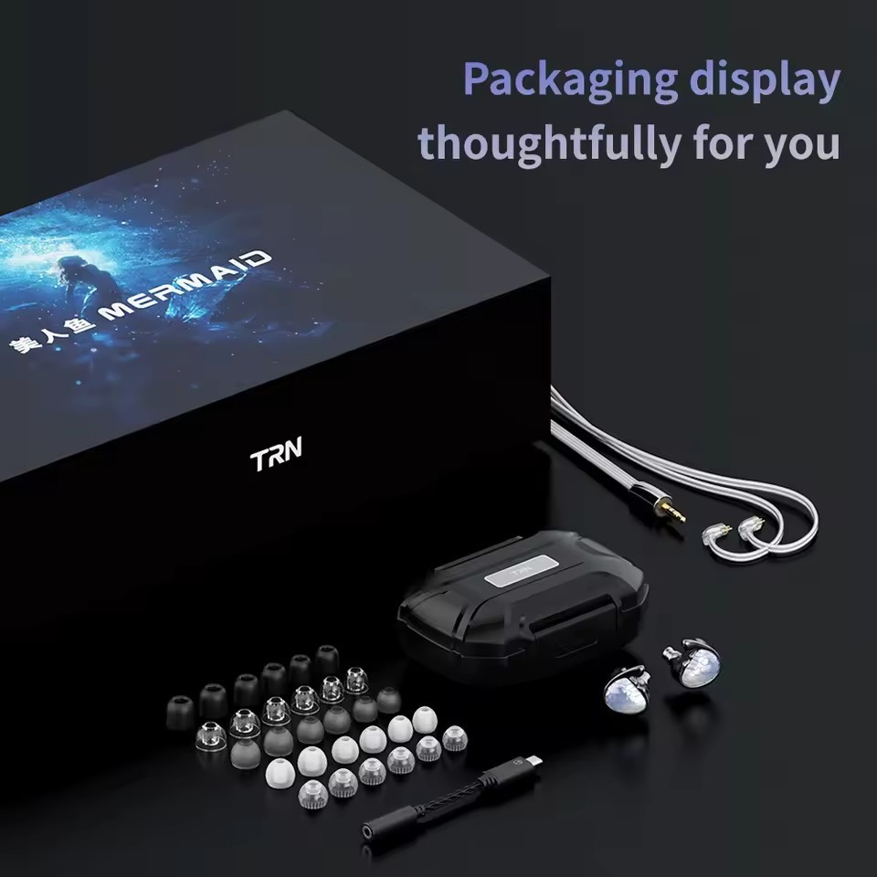 TRN Mermaid earphones 1BA+1DD+2Planar Hybrid driver Headset In-Ear Monitor