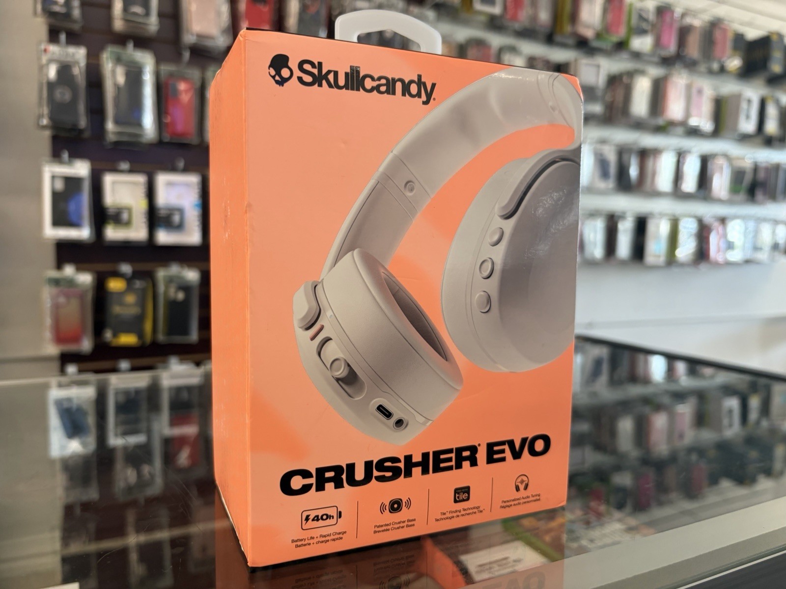 Skullcandy Crusher Evo Wireless Bluetooth Over-Ear Headphones w/ Mic White